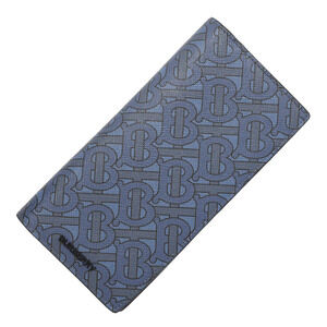 Burberry Long Wallet Coin Blue Vivid